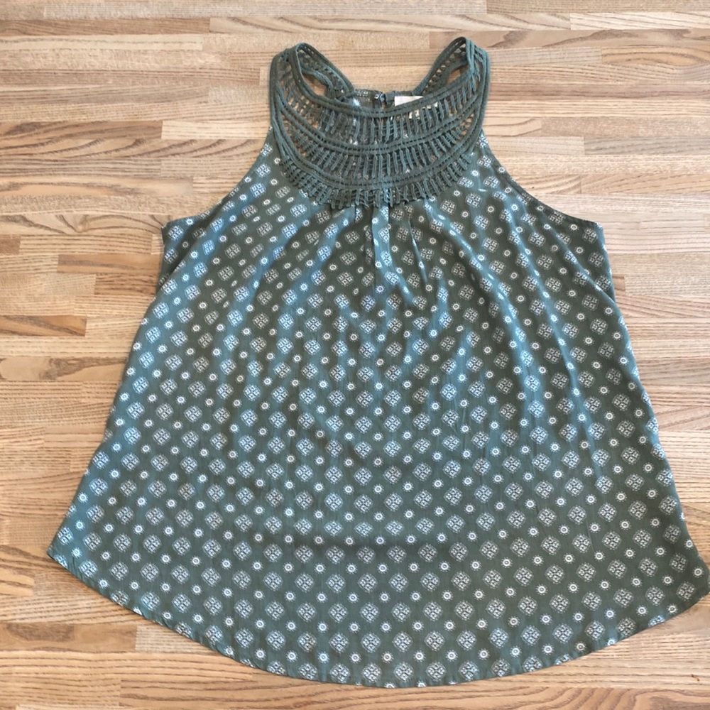 Boho green tank